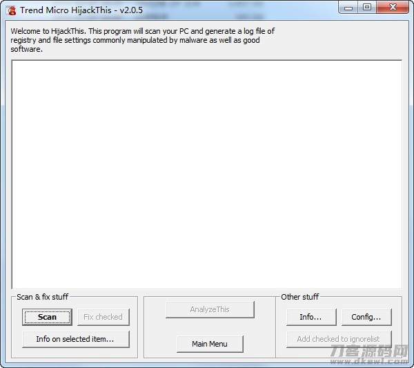 HijackThis(浏览器被劫持修复工具)v2.0.5